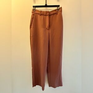 Light brown Aritzia wilfred High-waisted wide-leg trousers with belt loops